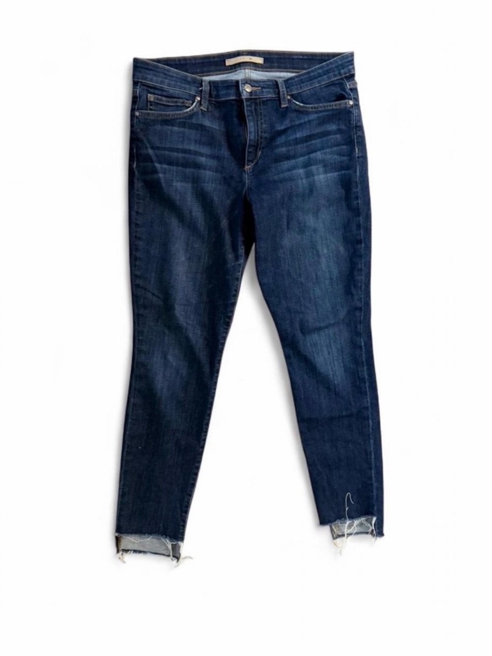 Joe’s Jeans Petite Skinny Dark Wash Raw Hem Stretch Denim Size 31. 28” inseam - Picture 2 of 5
